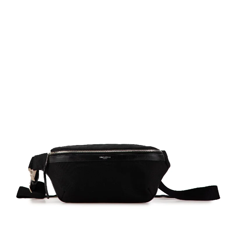 Balenciaga Hourglass large size with double - stitched seamsBlack Saint Laurent Canvas Classic Belt Bag