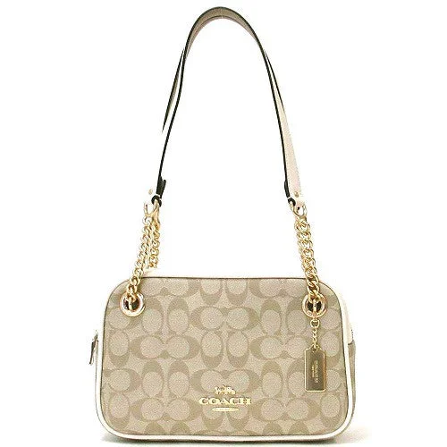 Ladies Coach Tabby bags with a textured leather surface for a more tactile lookCOACH Signature Camie Chain Shoulder Bag C8149 IMDQC