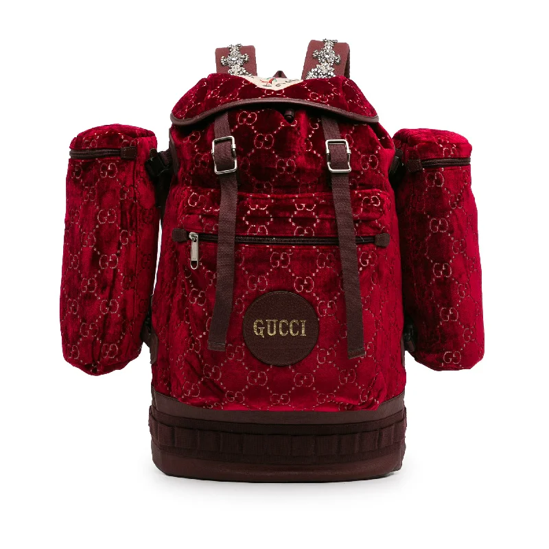 Balenciaga Papier Shopping Tote medium size with detachable inner pocketRed Gucci Large GG Velvet Heart Alpina Backpack