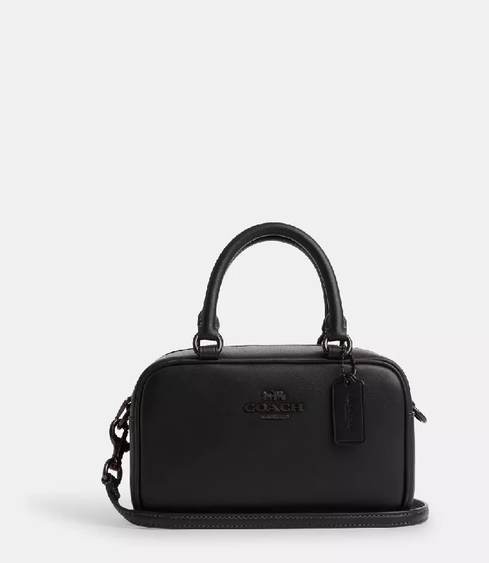 Small - sized Coach crossbody bags in smooth pebble leather for a compact carryCoach Satchel Crossbody In Black Cooper