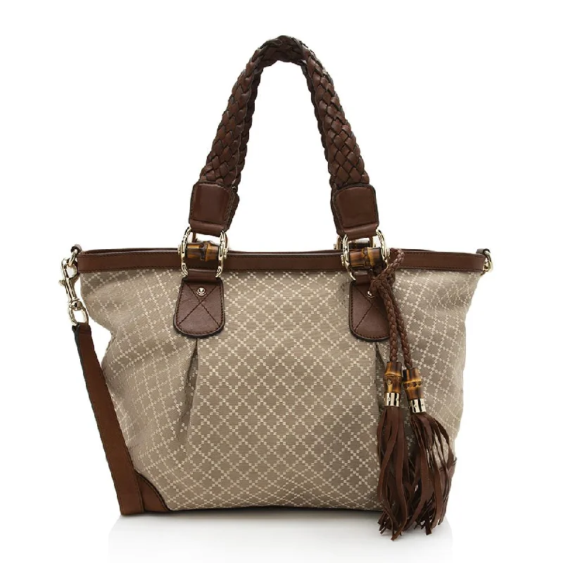 Gucci Dionysus bags for women with tiger - head claspsGucci Diamante Canvas Eva Large Tote (SHF-12204)