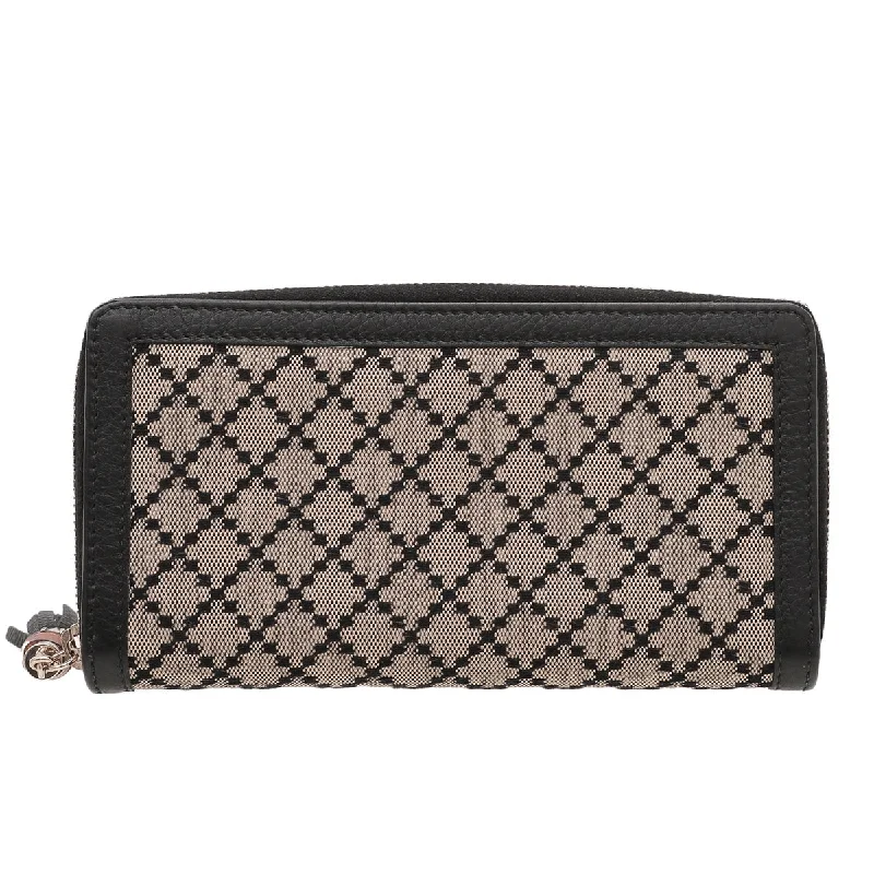 Gucci handbags for women with a back - zip pocketGucci Bicolor Diamante Bamboo Tassel Zippy Wallet