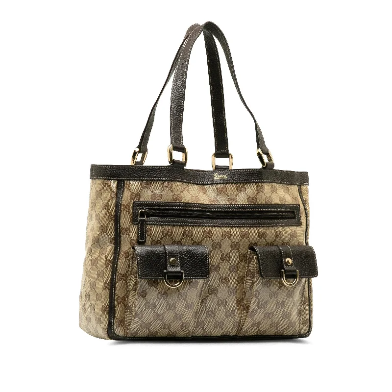 Gucci backpacks for women with a sleek silhouetteGucci GG Canvas Abbey Pocket Tote (ZCIkk9)