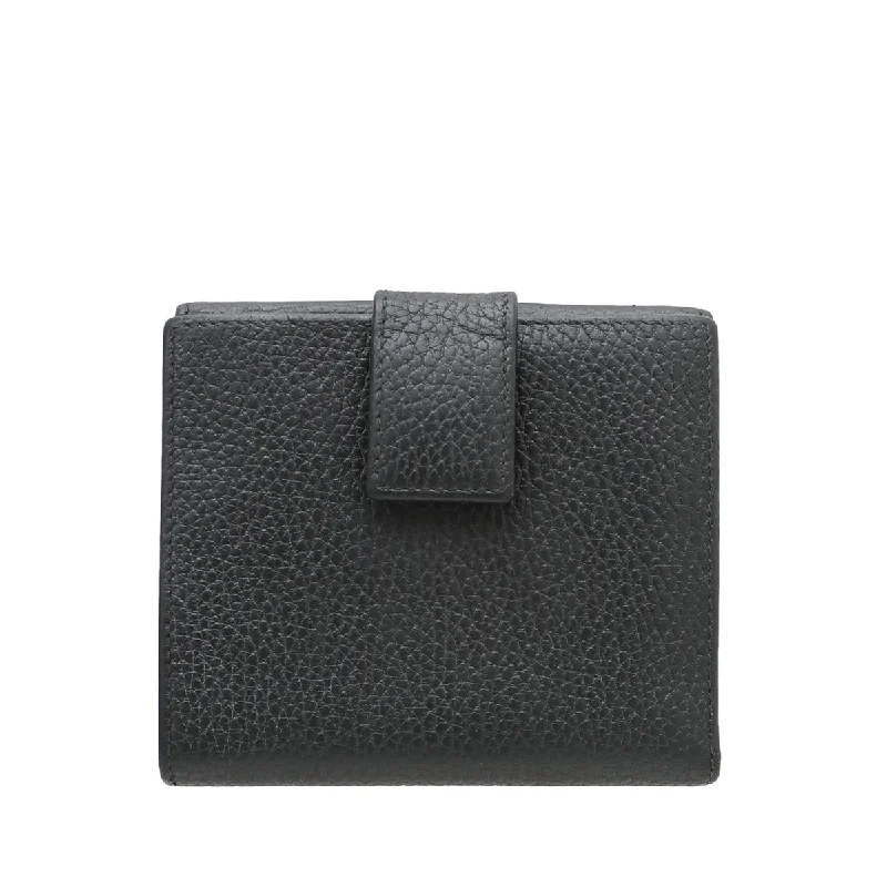 Ladies Gucci Dionysus bags with a chain - link shoulder strapGucci Black GG Fremch Flap Wallet