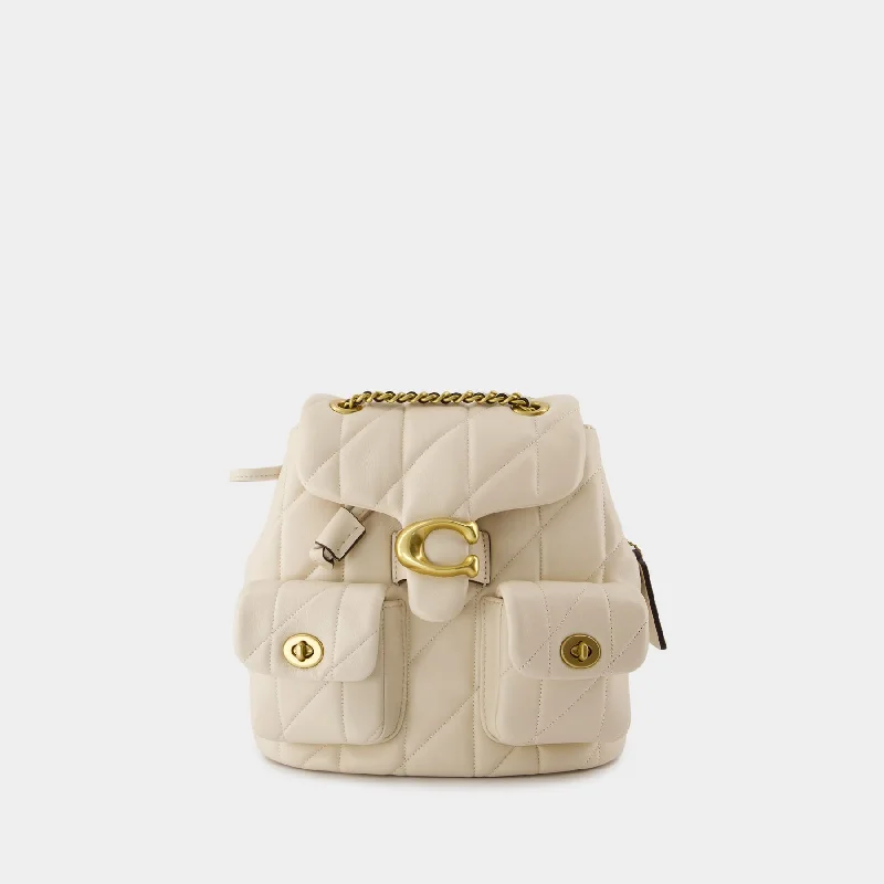 Coach Borough bags with a contrast - stitched handle for a unique lookTabby Backpack - Coach - Leather - Beige