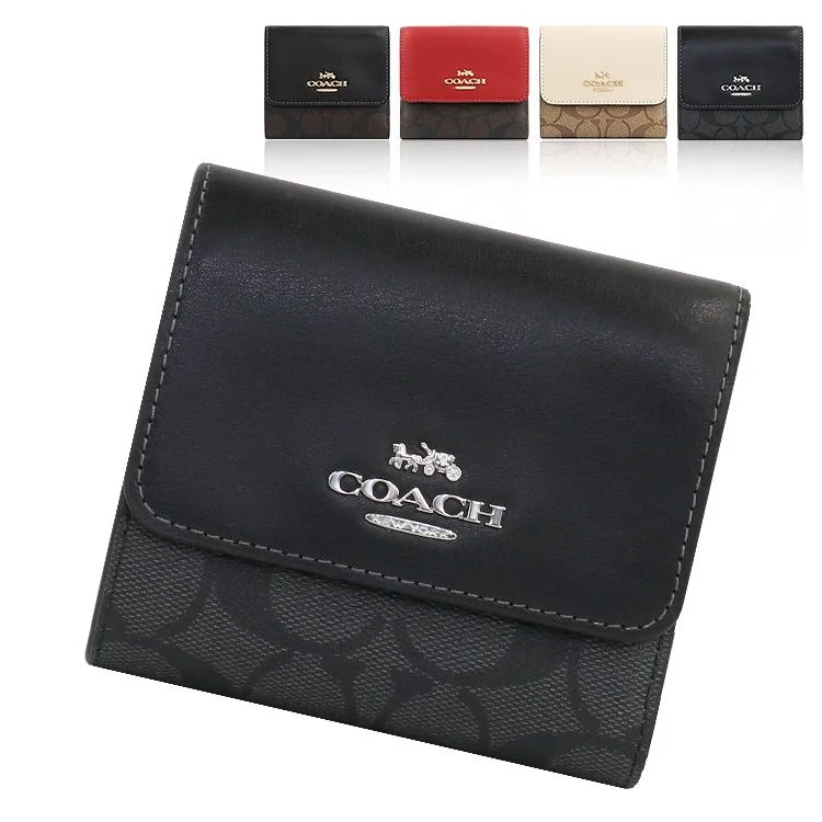 Coach bags with a detachable mobile phone holder for on - the - go useCoach Trifold Signature Wallet