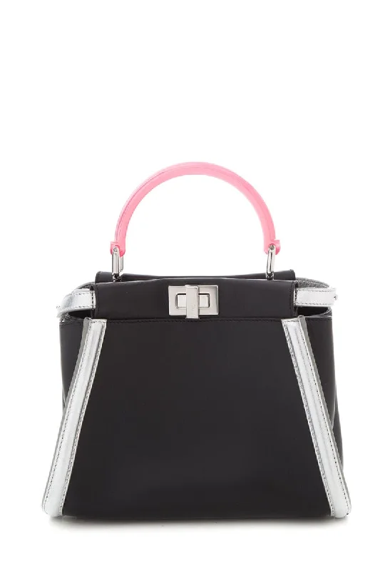 Fendi Baguette bags in a limited - edition colorway for a rare and exclusive lookFendi Black Mini Peekaboo Handbag