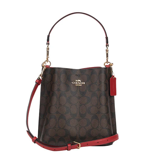 Coach Dempsey bags with a crystal - embellished C - logo for added luxuryCoach Mollie Bucket Bag 22 In Signature Canvas CA582