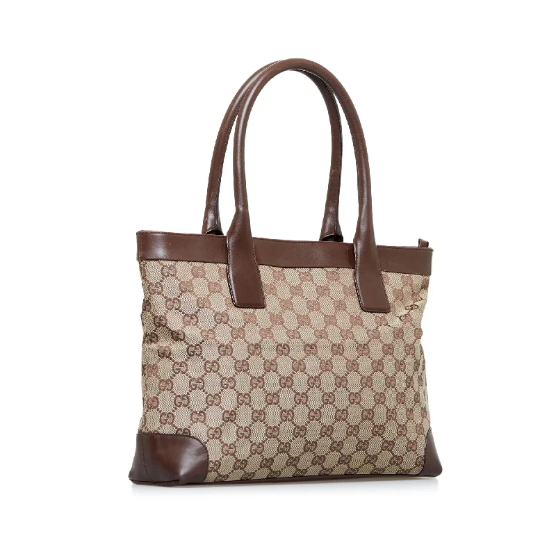 Gucci Marmont bags for women with a contrast - colored interiorBrown Gucci GG Canvas Tote