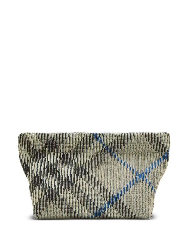 Burberry Bags with RFID Blocking TechnologyWomen's Check Knitted Clutch in Beige | Size UNI | 8095462C1311