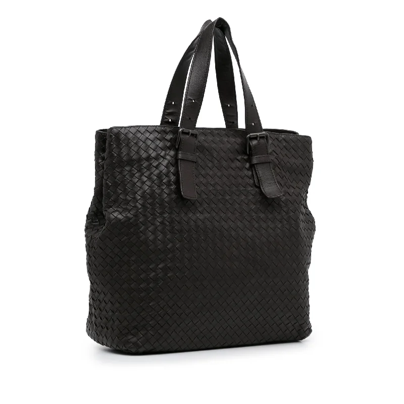 Bottega Veneta bags with patent leather accentsBrown Bottega Veneta Intrecciato Tote Bag