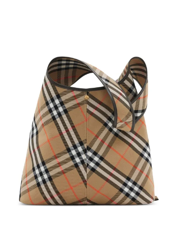 Burberry Bags with Adjustable Shoulder Straps for ComfortWomen's Large Check Shoulder Bag in Sand | 8094145159199