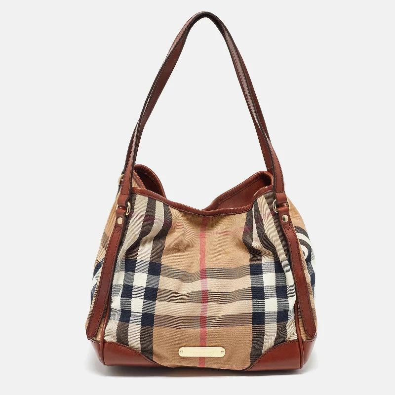 Pet - Friendly Burberry Pet Carrier BagsBrown Leather, Canvas Canterbury Totes