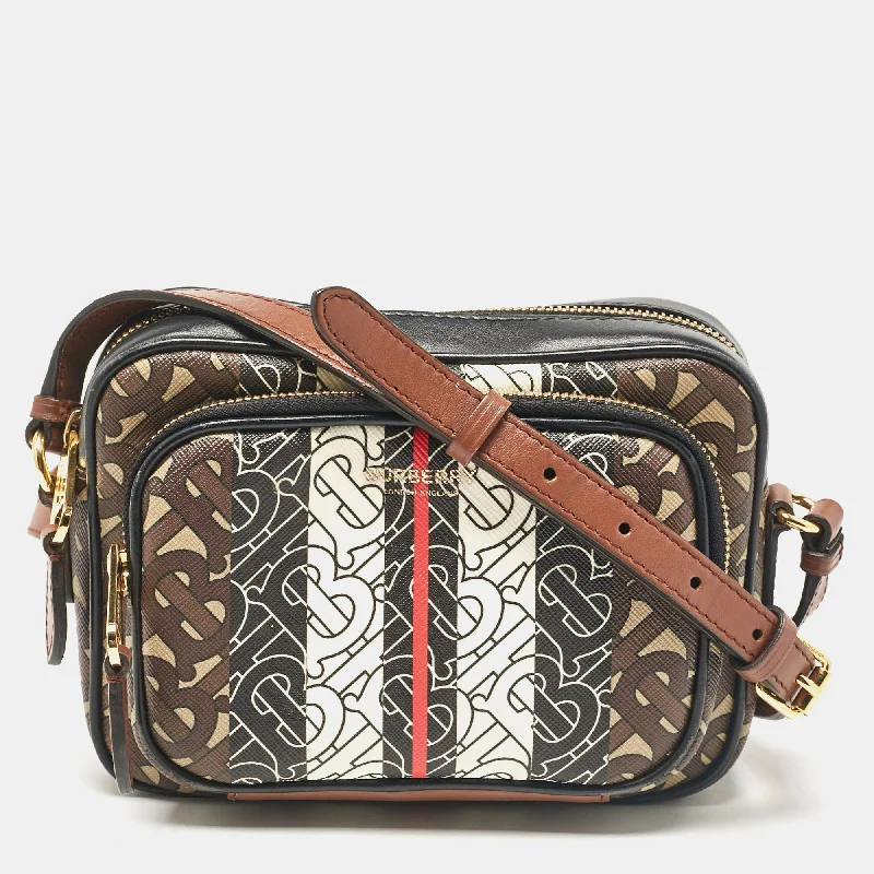 Durable Burberry Canvas Bags for Everyday UseMulticolor TB-Print Coated Canvas and Leather Camera Crossbody Bag