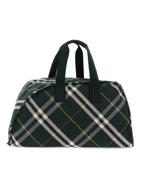 Waterproof Burberry Bags for Outdoor AdventuresMen's Large Shield Duffle Bag in Green | 8083439