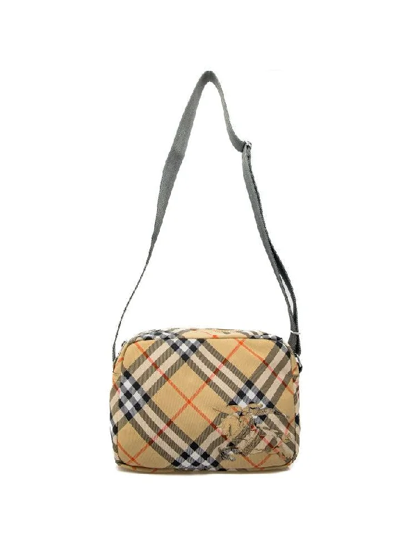 Burberry Bags with Detachable Straps for CustomizationMen's Check Patterned Shoulder Bag in Beige | 8091320158564