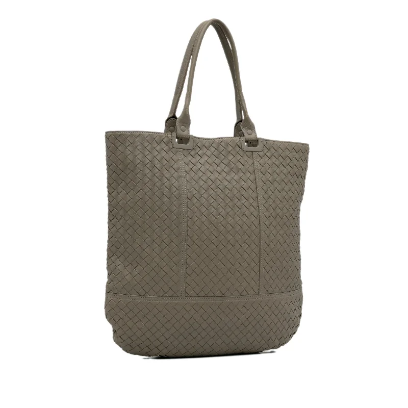 Bottega Veneta bags with studded accentsGray Bottega Veneta Intrecciato Nappa Tote