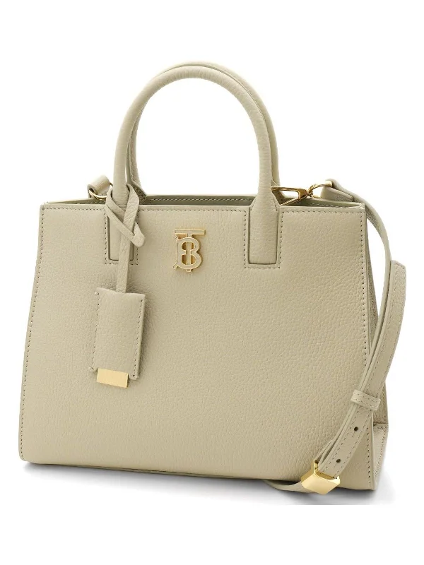 Metallic Finish Burberry Bags for a Glam LookWomen's Mini Frances Tote Bag in Hunter | 8083858133003