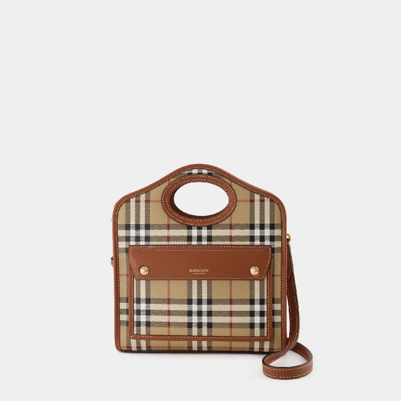 Burberry Bags with Adjustable Handles for Different Carrying WaysMini Pocket - Burberry - Canvas - Brown