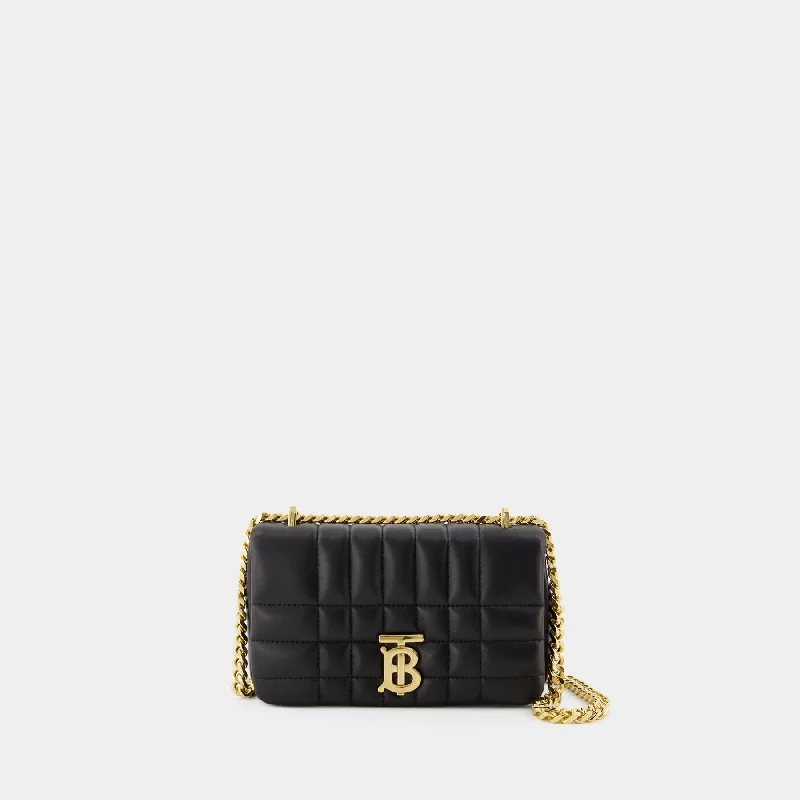 Faux Fur Trimmed Burberry Bags for WinterLola Crossbody Bag - Burberry - Leather - Black