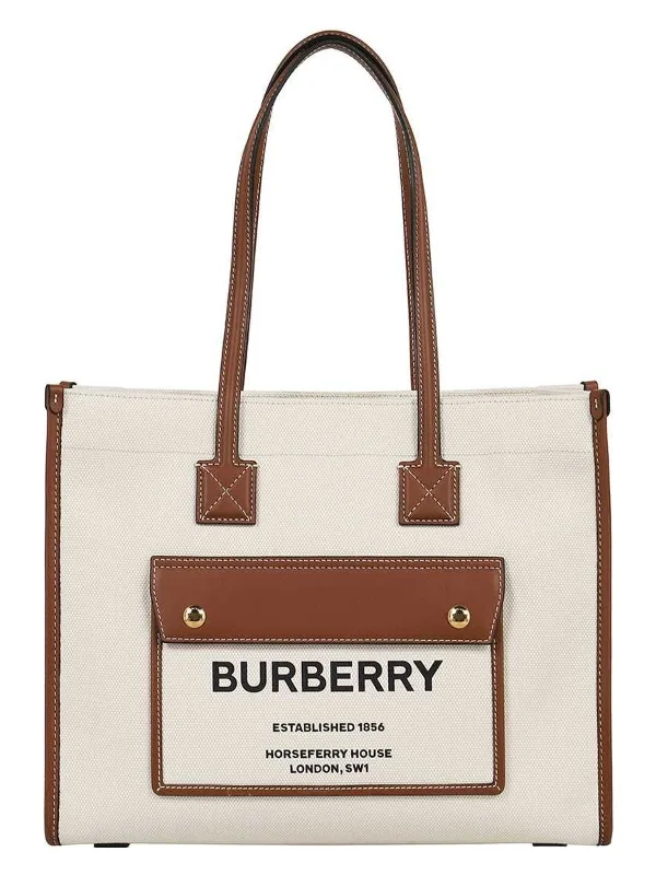 Ergonomic Burberry Laptop Bags for ComfortWomen's Small Freya Tote Bag in Beige | 8044138