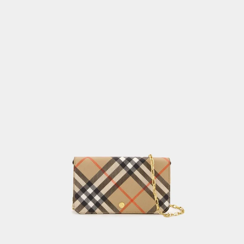 Affordable Replica - Looking Burberry BagsWomen's Bin Wallet On Chain in Beige | 8095123