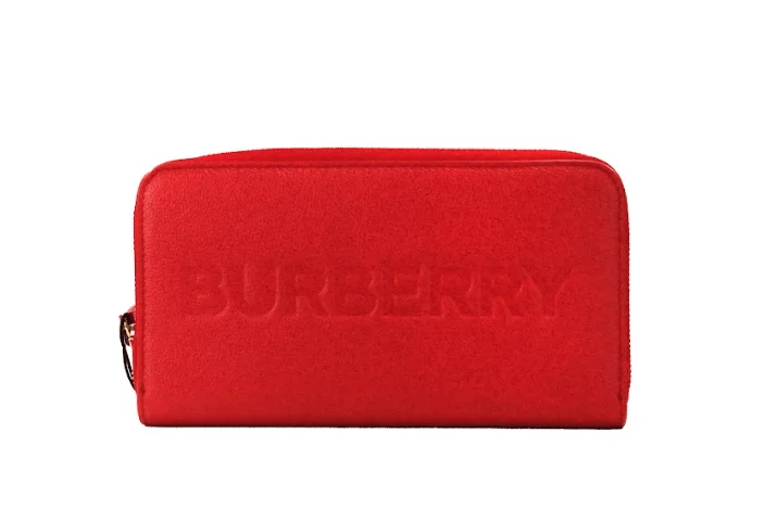 Trendy Burberry Hobo Bags for Casual WearBurberry Elmore Red Embossed Logo Leather Continental Clutch Wallet