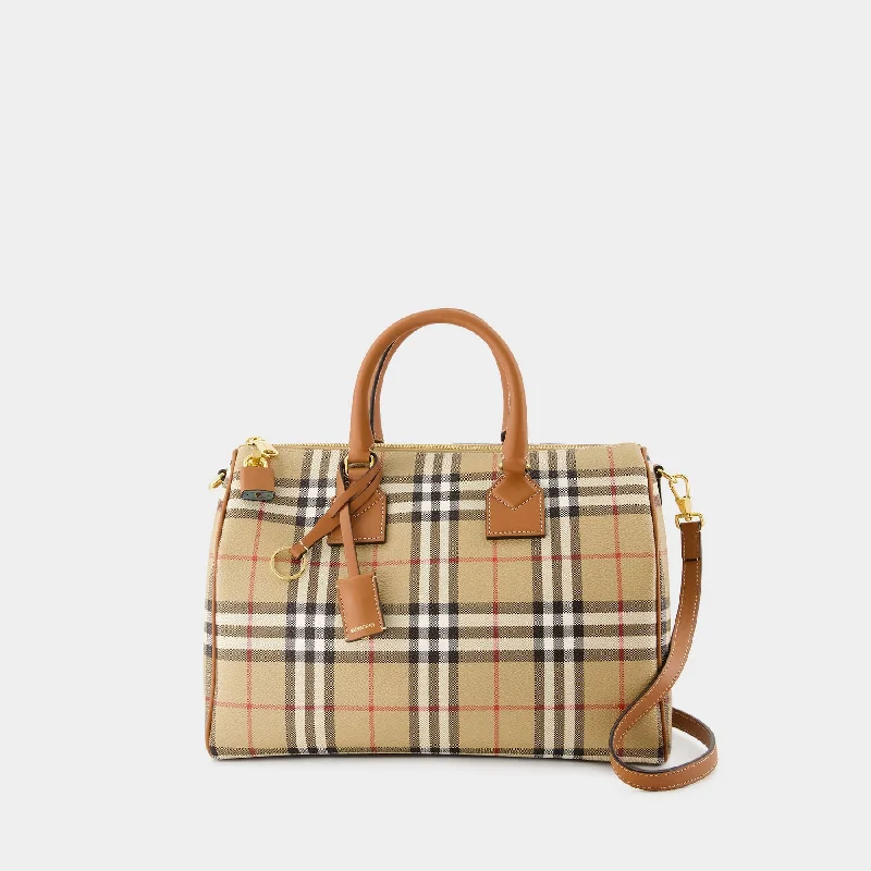 Dark - Hued Burberry Bags for a Sophisticated LookBowling Bag - Burberry - Leather - Beige