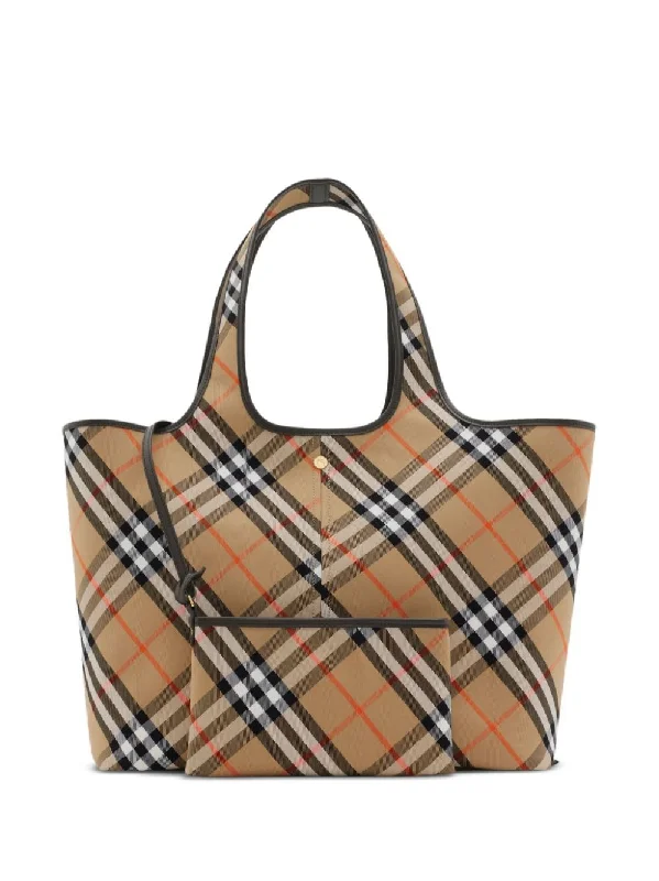 Burberry Bags with Antique - Style HardwareWomen's Check Tote Bag in Beige | 8093976159199