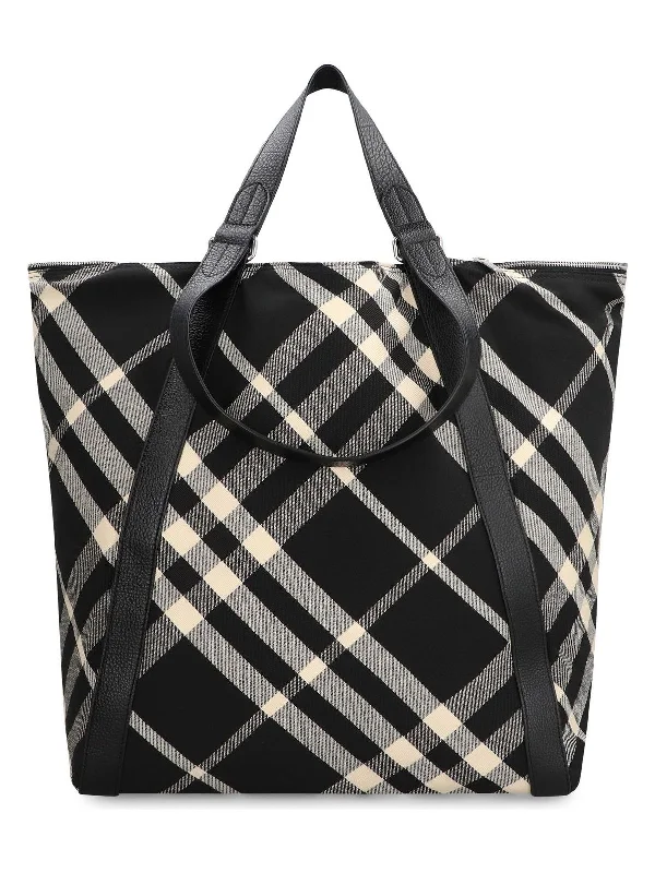 Water - Resistant Burberry Beach BagsMen's Field Fabric Tote in Black | 8086476153462 Color A1189