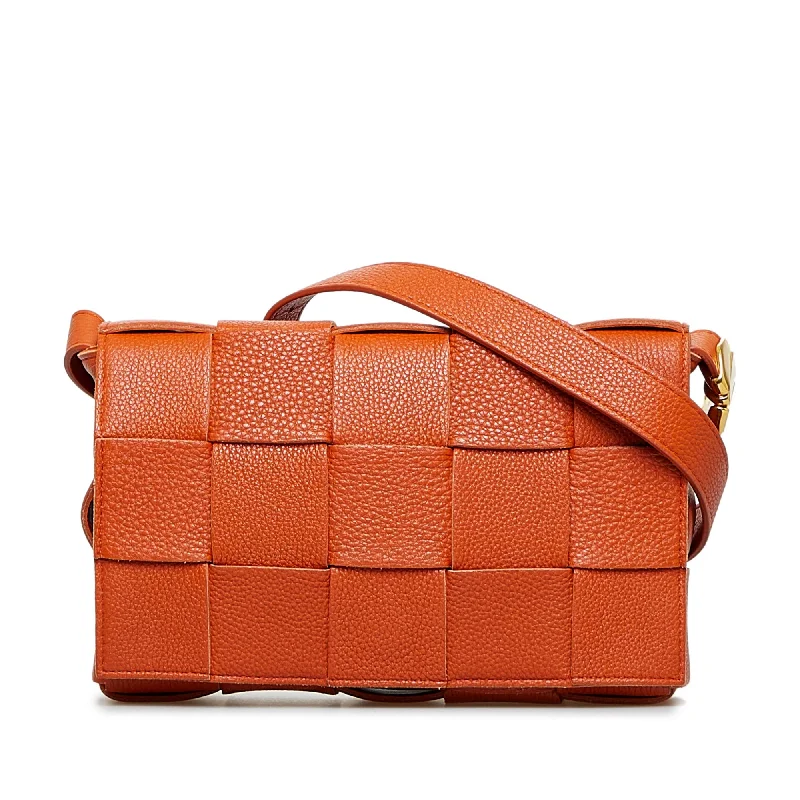 Bottega Veneta classic intrecciato bags in blackBottega Veneta Cassette Orange Intrecciato