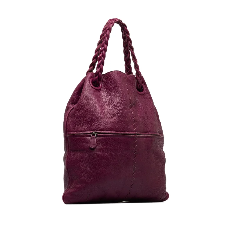 Bottega Veneta leather bags for everyday usePurple Bottega Veneta Leather Julie Tote Bag