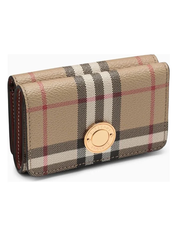 Affordable Replica - Looking Burberry BagsWomen's Checked Fabric Wallet in Beige | 8070416143231 Color A7026