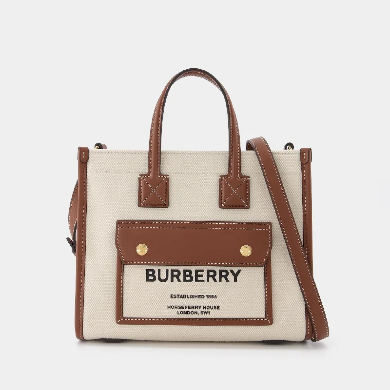 Burberry Bags with Adjustable Shoulder Straps for ComfortLl Mn Pocket Dtl Ll6 Tote Bag - Burberry -  Natural/Tan - Cotton