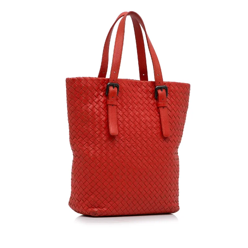 Bottega Veneta bags for fashion - forward individualsRed Bottega Veneta Large Intrecciato Cesta Tote Bag