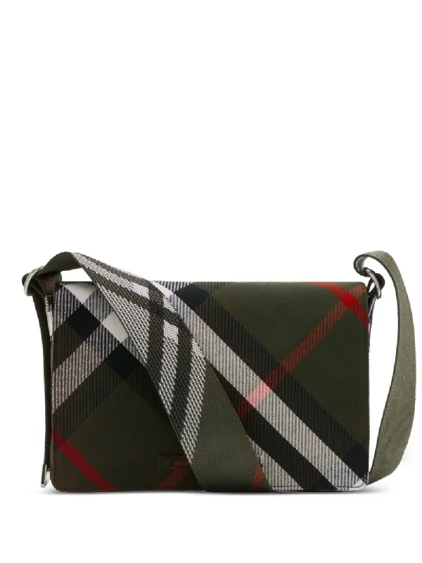 Limited Edition Burberry Bags for CollectorsMen's Check Trench Bag in Green | Size UNICA | 8091448