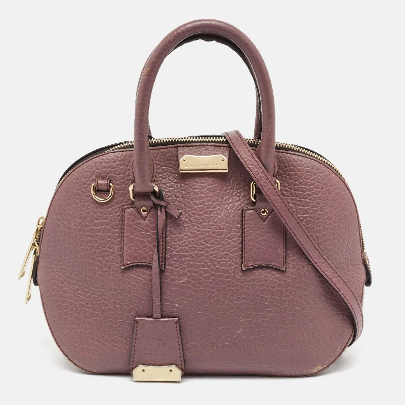 Color - Blocked Burberry Bags for a Bold StatementLilac Pebbled Leather Small Orchard Bowler Bag