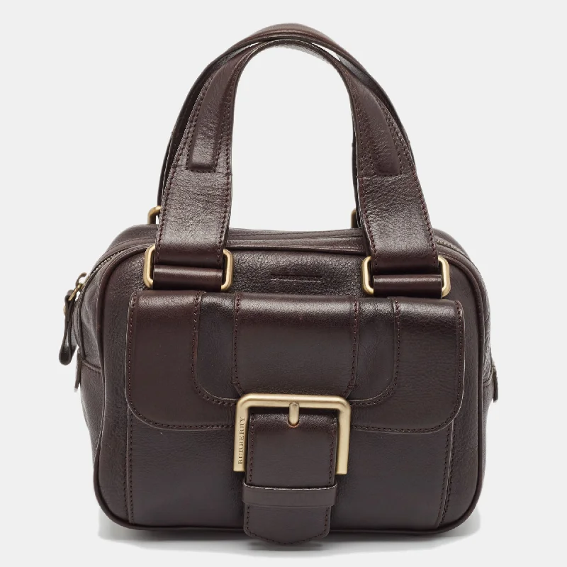 Pattern - Mixing Burberry Bags for a Fashion - Forward LookChoco Brown Leather Buckle Satchel