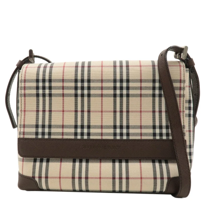 Artistic Print Burberry Bags for Art LoversBurberry Nova Plaid Canvas Leather Shoulder Bag