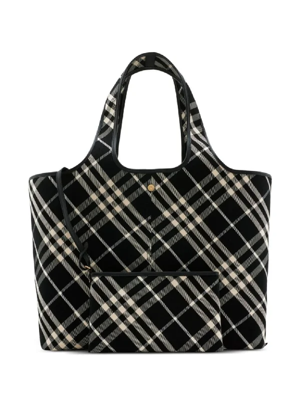 Artistic Print Burberry Bags for Art LoversWomen's Medium Check Tote in Blackcalic | 8093978159199