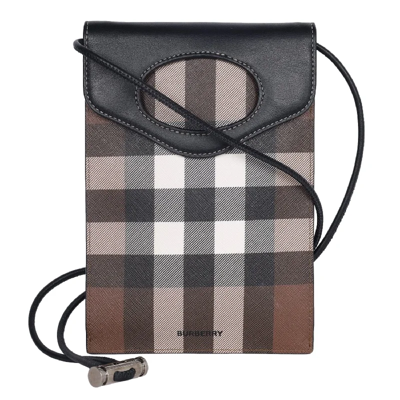 Limited Edition Burberry Bags for CollectorsCheck Print Leather Robin Crossbody Bag (Authentic Pre-owned)