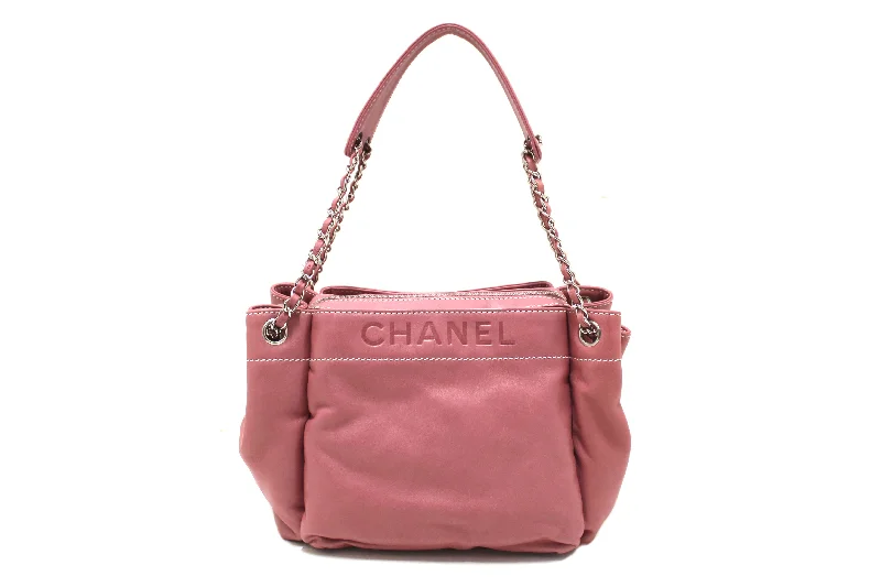 Chanel bags with exclusive seasonal designs and materialsAuthentic Chanel Pink Lambskin Leather Shoulder Bag