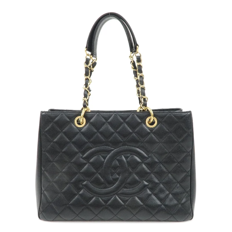 Chanel New Arrival Handbag with Gold HardwareCHANEL Caviar Skin GST Chain Tote Bag Shoulder Bag Black A50995