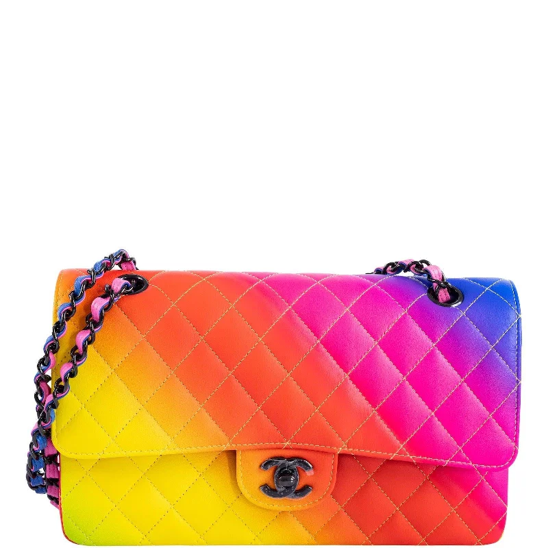 Chanel bags with adjustable chain strapsChanel Medium Classic Flap Bag Rainbow 23C (Cruise Collection)