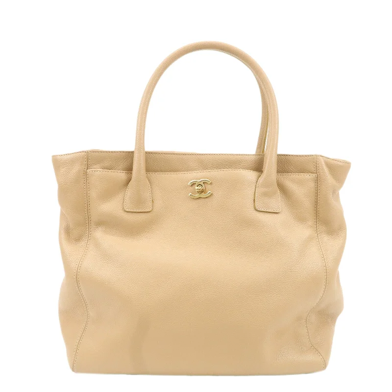 Chanel bags with classic and elegant designsCHANEL COCO Mark Leather Executive Tote Bag Shoulder Bag Beige