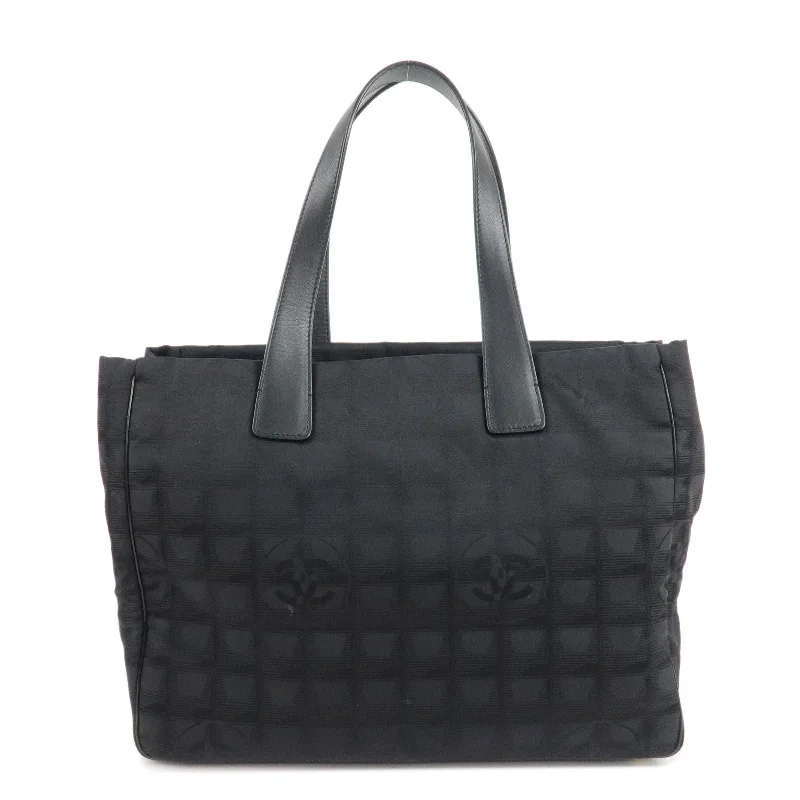 Chanel Limited Edition Handbag for CollectorsCHANEL New Travel Line Nylon Jacquard Leather Tote MM Black A15991