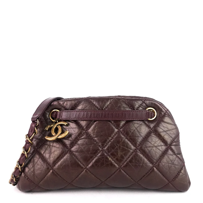 Chanel Designer Handbag with Unique DesignJust Mademoiselle Aged Calfskin Bowling Bag