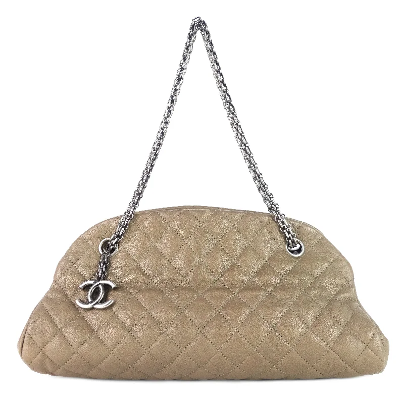 Chanel bags with the perfect balance of luxury and functionalityJust Mademoiselle Medium Caviar Leather Bowler Bag