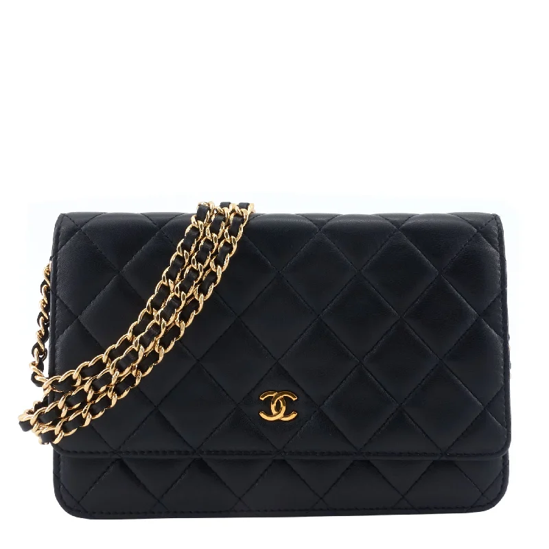 Chanel bags in luxury boutiques worldwideWallet on Chain Lambskin Leather Bag