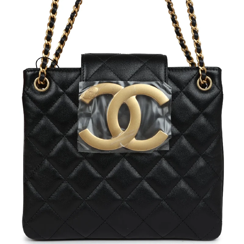 Chanel bags available in bold colors and patternsChanel Small Quilted CC Shoulder Bag Black Lambskin Antique Gold Hardware